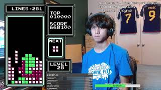 2-time Champ goes for World Record (10 million) in NES tetris