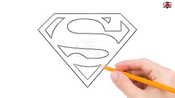 How to Draw Superman Logo Step by Step Easy for Beginners/Kids – Simple Superman Drawing Tutorial