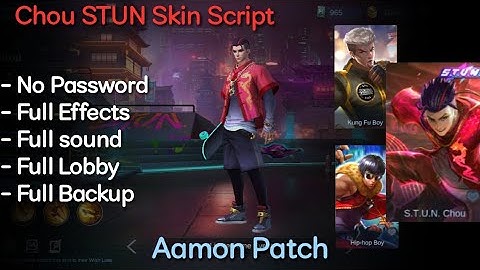 Chou STUN Skin Script | No Password | Aamon Patch | Shogun