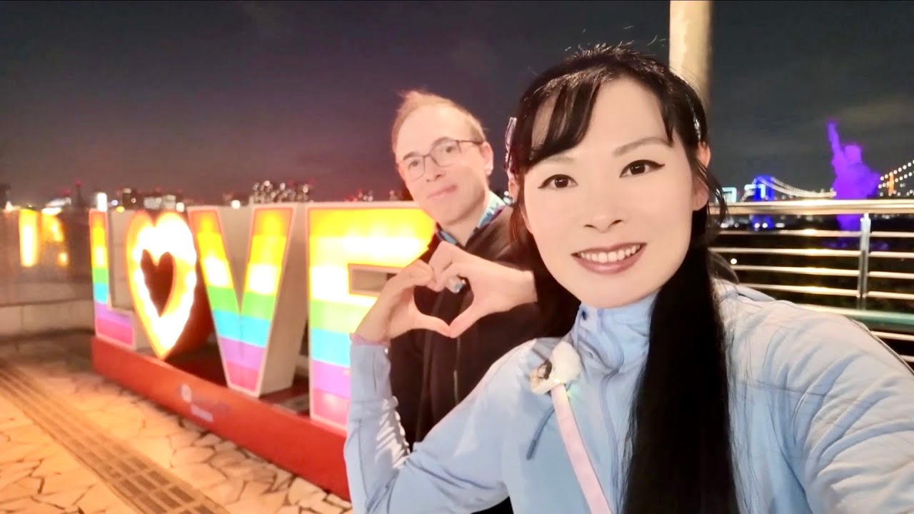 Vlog Tôkyô 🇯🇵 Odaiba Sky Terrace : LOVE & lune d'Aquacity, Gundam géant & Doraemon de Divercity