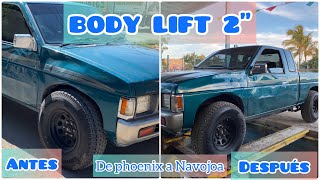 LEVANTAMOS UNA NISSAN D21 DE UN SUSCRIPTOR || BODY LIFT 2” || SHESHELED