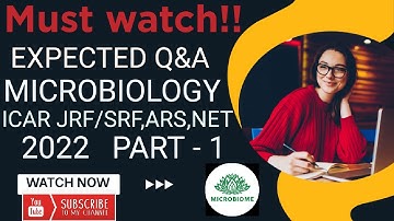 ICAR JRF SRF PhD ARS NET 2022 EXPECTED QUESTIONS AND ANSWERS IN AGRICULTURAL MICROBIOLOGY PART 1
