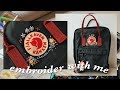 diy embroidered kånken backpack 🎒 | embroider with me