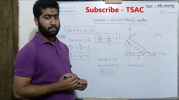 অসমতা ও যোগাশ্রয়ী প্রোগ্রাম । Part - 1 । Linear Programming Higher Math। Class 12 । SSC, HSC | TSAC