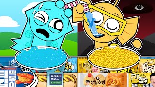 Incredibox Sprunki OC - Aqua VS Bailey Convenience Store BLUE YELLOW MUKBANG | Incredibox Animation