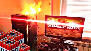 จำลองการระเบิดคอมตัวเอง Minecraft TNT