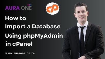 How to import database via phpMyAdmin in cPanel with Aura One