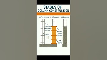 Stages of Column Construction | Basic Knowledge for Civil Engineering | #Shorts #Building