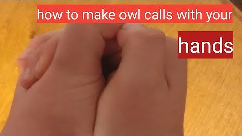 how to make owl/bird calls with your hands (step by step)