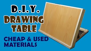 DRAWING TABLE (make your own) | adjustable! made from ordinary used wood!