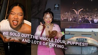 thuy - we sold out the whole tour, puppies!!!, and lots of crying... (girls like me dont cry tour)