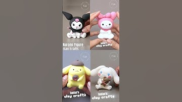 Which one you like? Air dry soft foam clay craft art tutorial or fondant Melody kuromi cinnamoroll