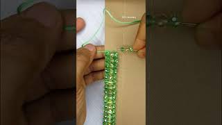 😍Trendy pearl beads border lace hand embroidery #embroidery #design #handembroidery ...