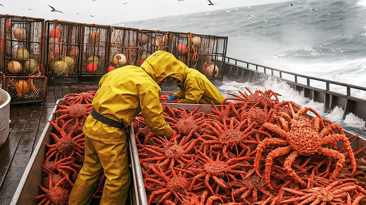 Giant Octopus & King Crab Harvest in Japan – Fishermen Catch Millions and Process in Seafood Factory