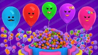 learn colors with balloons finger family finger family songs