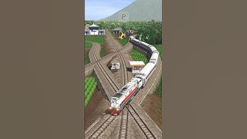 2 Kereta Api Cepat Melintasi Persilangan Kereta Api Panjang Terputus #train #railway #trainspotting