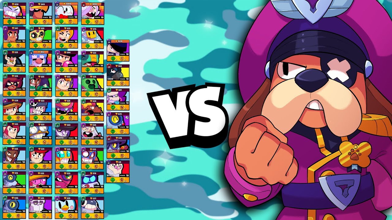 Colonel Ruffs 1v1 Vs Every Brawler Insane Burst Support Youtube - colenel ruff brawl stars