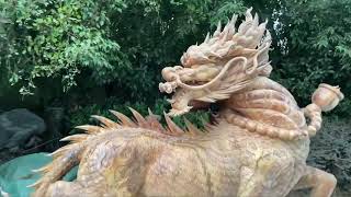 QiLin/Kirin/麒麟 Amazing Woodcarving Chinese Art