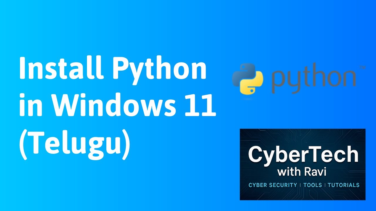 How to Install Python in Windows 11 | Telugu - YouTube