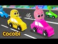 Keributan Mobil Pelangi! | 💗Putri Pink vs Si Hitam🖤| Cerita Seru Anak | Cocobi