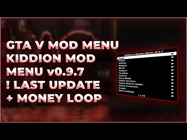 🏆New] GTA 5 MOD MENU KIDDIONS MODEST MENU 