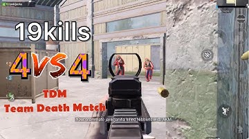 19 Kills MVP Team Death Match (TDM) |  4v4 40 - 9 Gameplay | PUBG Mobile