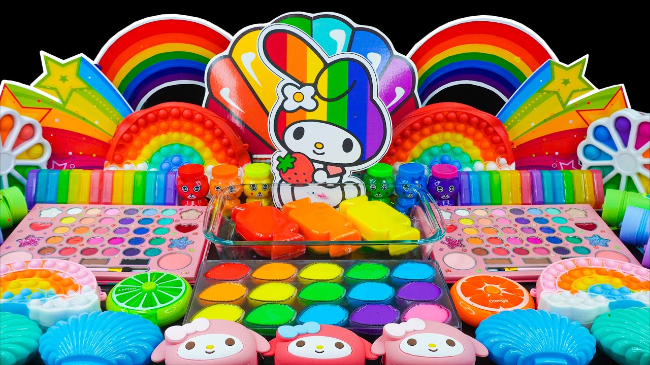 REGENBOGEN MY MELODY SCHLEIM-BATTLE 💖 1 Stunde super befriedigendes ASMR Schleim-Mischen