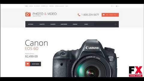 Preview Photo and Video Store OpenCart Template TMT
