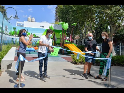 Juan Andreotti inauguró la modernización de la ´Plaza De los Escritores´