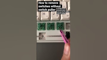 How to remove switches without switch puller