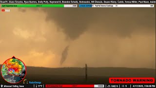 TORNADOES & GIANT HAIL Strike NE & IA (4/17/25) - Live As It Happened