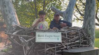 Beer and Pizza with Cam and Dad at Hueston Woods State Park in Ohio
