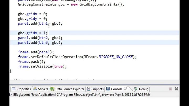 Java swing GUI tutorial #20: GridBagLayout