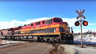 Chasing KCSM Leader On CP Oil Train, Millet To Edmonton AB, Featuring K5LA Horn Action