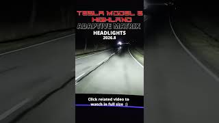 Tesla Model 3 Highland - Adaptive Matrix Headlights - 2026.8