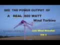 Micro Wind 800 Watt 12/24/48 Turbine, Watt output in low winds - Vid 3