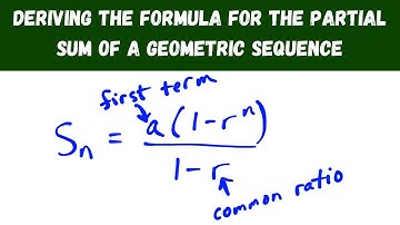 deriving the formula for the partial sum of a geometric sequence