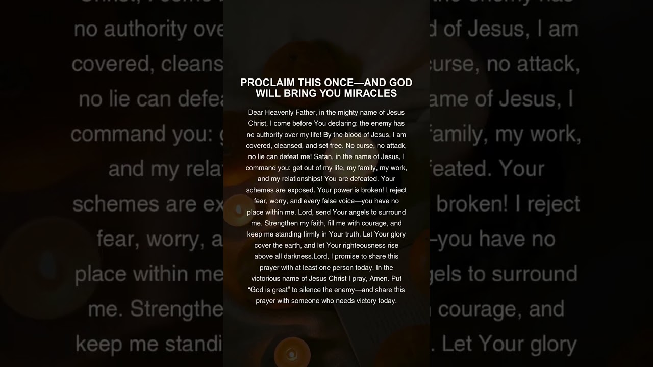 Type GOD is great if you said this prayer and share with one person. 