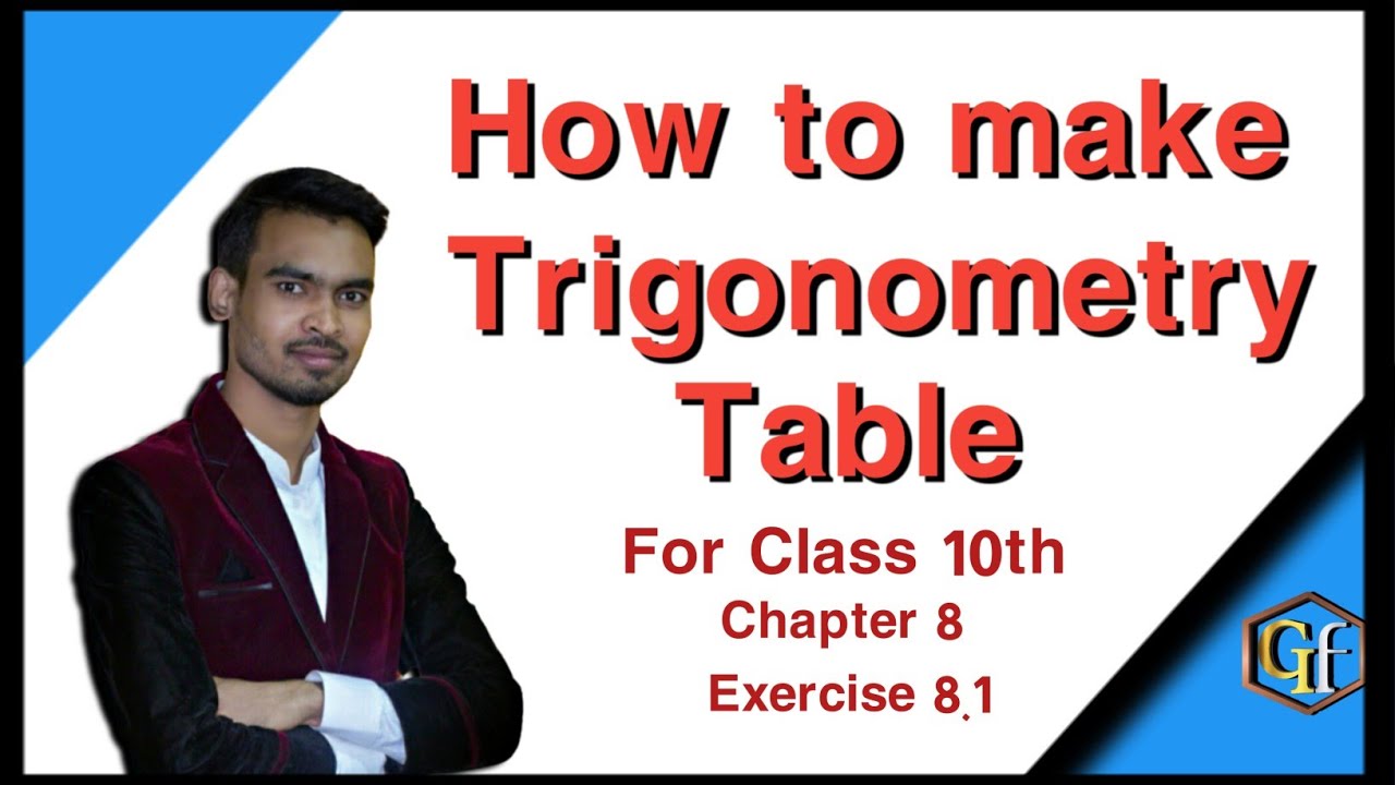 How to make Trigonometry Table easily Best trick for trigonometry