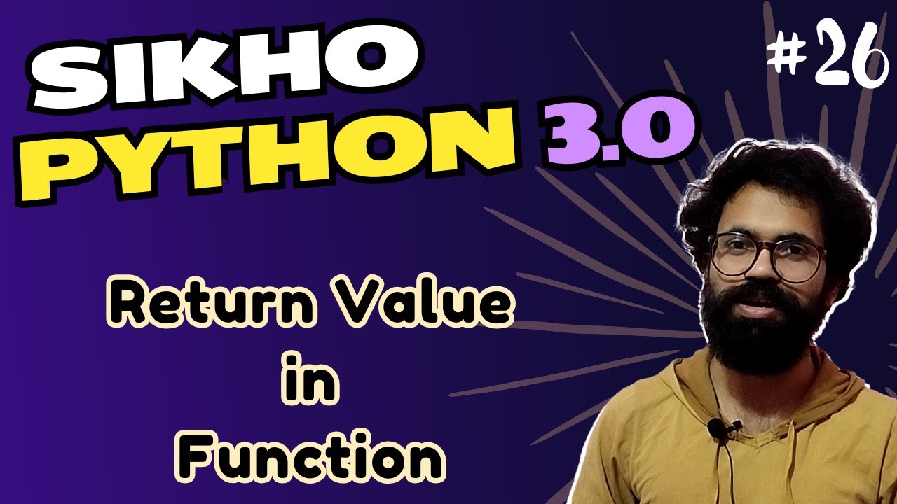 26. How to Return Value from Function| Python | हिन्दी - YouTube