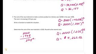 Math Literacy 9C Exponential Modeling