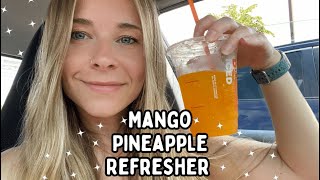 Dunkin's Mango Pineapple Refresher Review with Green Tea