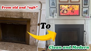 DIY Fireplace Transformation | How to Paint a Tile Fireplace and Fireplace Tile Surround