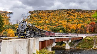 [4K] Full Chase of Reading Blue Mountain & Northern's Fall Foliage Express w/ 4-8-4 T1 #2102!