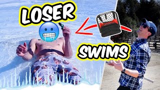 Tricking Haden to swim in ICE water - 1v1 Sauce Challenge