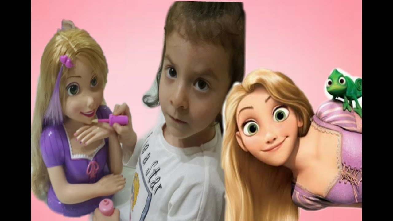Disney Prensesi Rapunzel Saç ve Makyaj Yapma Seti Açtık Oyuncak