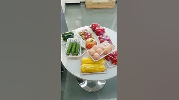 Cling film wrapping machine semi automatic fruits &vegetables wrapper