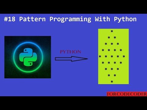 Python Pattern Printing Programs | Pattern Programming With Python #18 | for code coder
