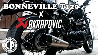 マフラー交換】Triumph Bonneville T120 × Akrapovic Slip-On