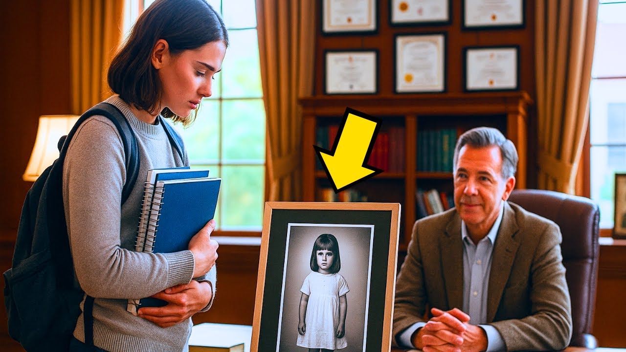 LA JEUNE ÉTUDIANTE EST RESTÉE FIGÉE EN VOYANT SA PHOTO D’ENFANCE DANS LE BUREAU DU DIRECTEUR...